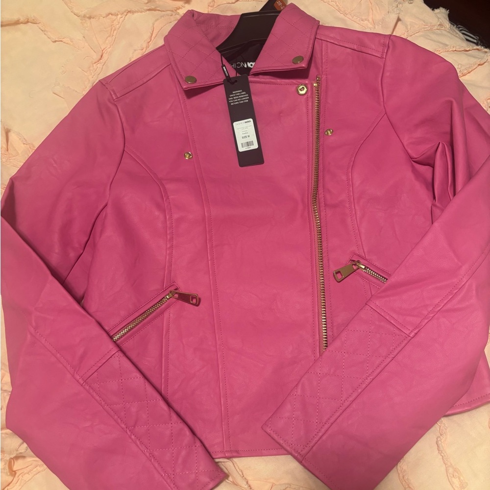 Pink biker jacket